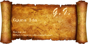 Gyura Ida névjegykártya